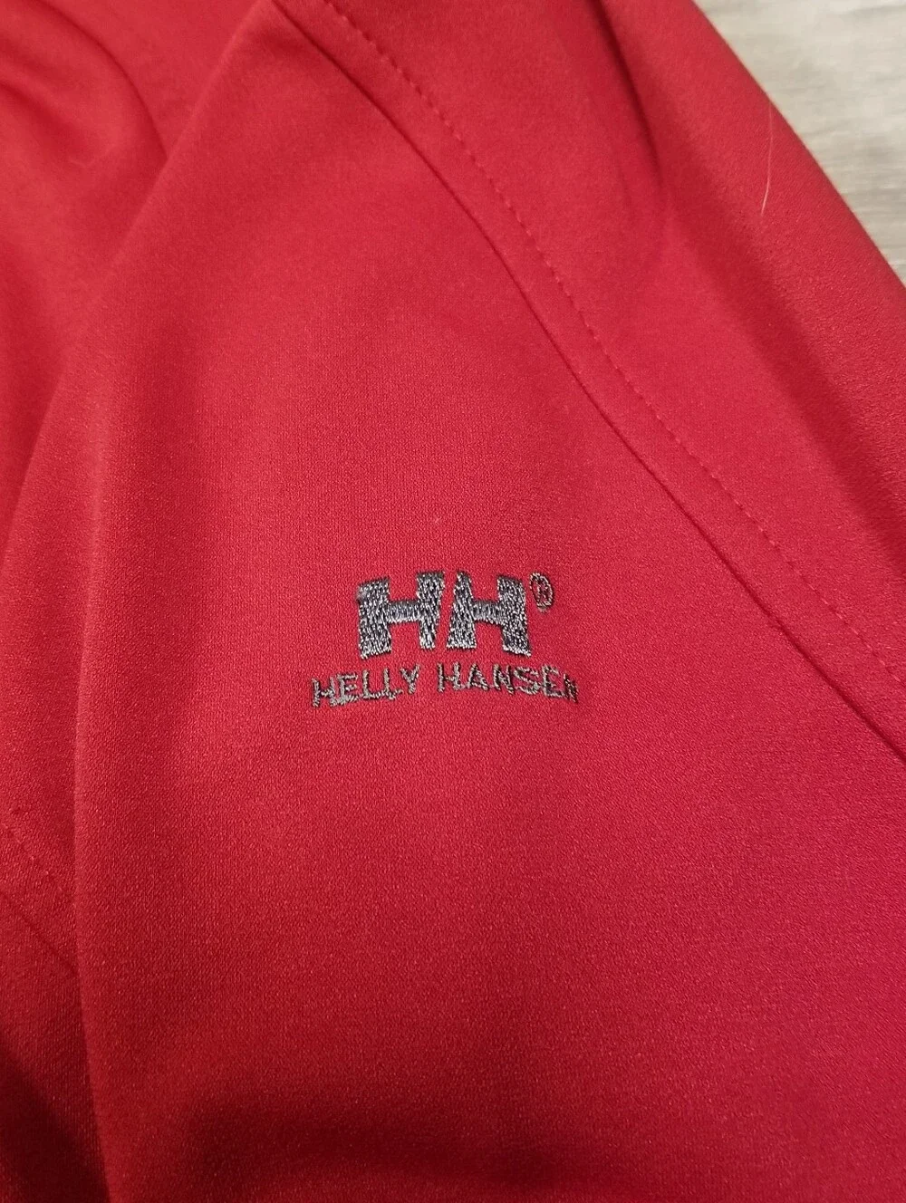 Helly Hansen Pro Stretch Quarter Zip Pullover Mens Medium Red Chest Pocket